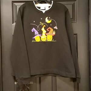 Black Halloween Graphic Sweatshirt